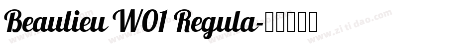Beaulieu W01 Regula字体转换